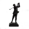 Large Golfer Sculpture on Marble Base (14"x5 1/2"x5")